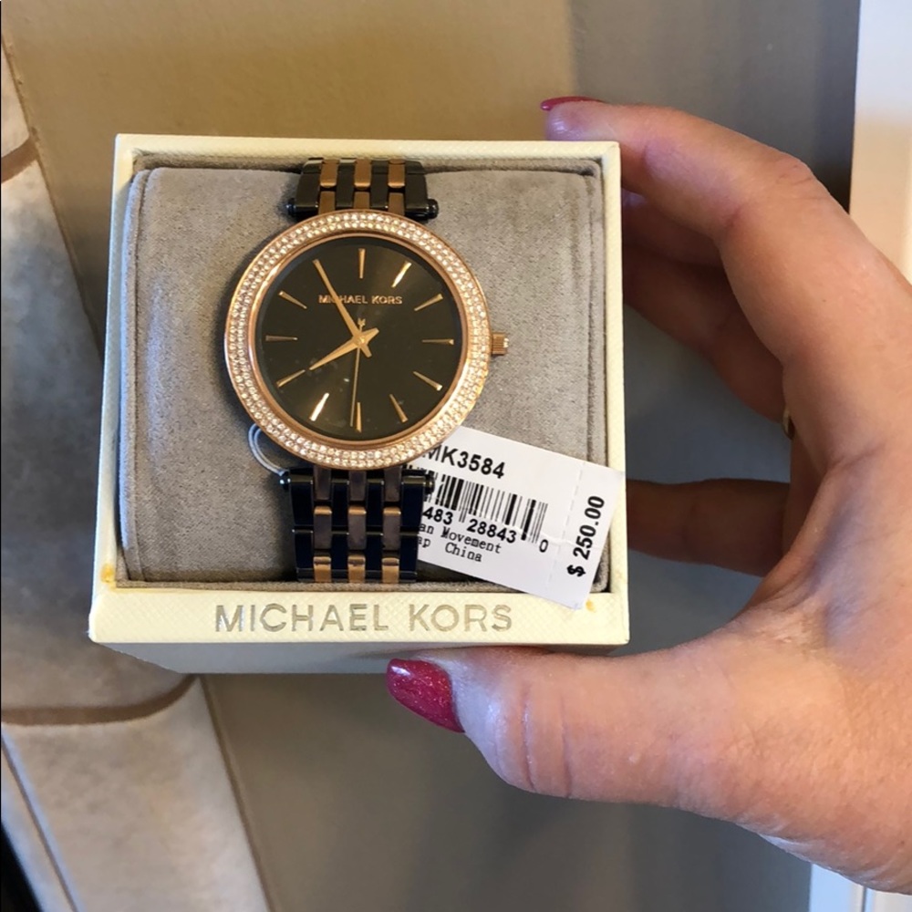 NWT Michael Kors Rose Bling Watch